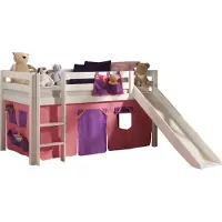 Vipack Spielbett mit Rutsche Pino Kiefer massiv 90 x 200 cm Weiß