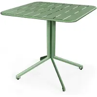 Di volio Gartentisch MIRIA - 80x80 cm, Gartentisch wetterfest aus Metall, Balkontisch quadratisch, Outdoor Tisch für Garten & Terrasse grün