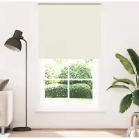 vidaXL Verdunkelungsrollo Cremeweiß 130x230cm Stoffbreite 126,6cm