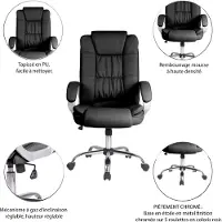 VS VENTA-STOCK Bürostuhl Karen Schwarz, verstellbar, mit Rollen und Armlehnen, 68x74x110 cm, bis 150 kg