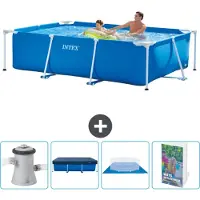 Intex Rechteckiger Frame Pool - 260x160x65 cm - 5-teilig SCB117