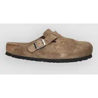 Birkenstock für Damen. 1030814 Leder Clogs Boston Soft Footbed (Reguläre Passform) braun (37), Wohnung, Keine, Lässig