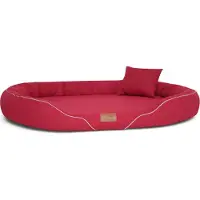 Tierlando Orthopädisches Hundebett TIFFANY Couture | Große Hunde XXL | Waschbar - Größe: 145x105cm | Farbe: 04 Dunkelrot