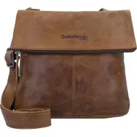 Greenland Nature Leder Umhängetasche Montana Flap Crossbody Bag Brown braun
