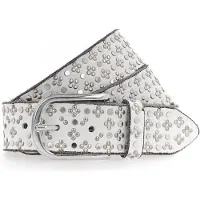 B.belt Tini Silver Leather Belt