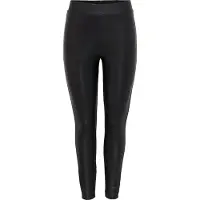 ONLY Lederimitathose "ONLCOOL COATED LEGGING NOOS JRS", Damen, Gr. XL (42), N-Gr, schwarz, Jersey, Obermaterial: 92% Polyester, 8% Elasthan, unifarben, figurbetont knöchellang, Hosen Lederimitathose