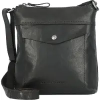 Spikes & Sparrow Leder Umhängetasche DEBRA Crossover Black schwarz