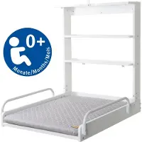 Roba Wand-Wickeltisch inkl. Style Wickelauflage, White/Grey