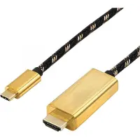 Roline GOLD USB Typ C - HDMI Adapterkabel, ST/ST, 1 m
