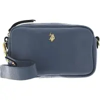 U.S. POLO ASSN. Leder Umhängetasche Arlington Crossbody Denim blau
