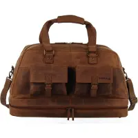 Greenland Nature Leder Reisetasche Monte Travelbag Brown braun