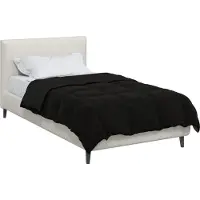 vidaXL Sommerdecke Gepolstert Schwarz 155 x 220 cm Mikrofaser