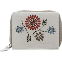 Bruno Banani Leder Geldbörse Zip Wallet With Flap Ecru beige