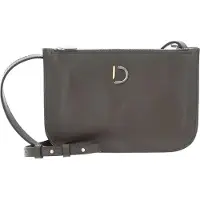 Decadent Leder Umhängetasche Schultertasche Marcia Small Double Bag Nappa Army grün