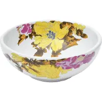 vidaXL Aufsatzwaschbecken Mehrfarbig Rund Ø41x14 cm Keramik
