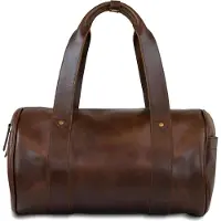 Buckle up Buckle & Seam Leder Duffle Bag Chap - Braun / Dots
