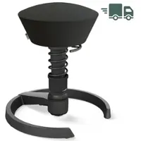 Aeris – Impulsmöbel Swopper Kunstleder schwarz | Gestell schwarz | Low-Feder | Gleiter