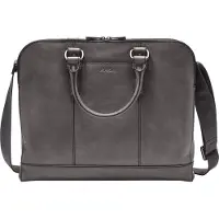 Fossil Businesstasche mit Laptopfach Dillon Pilot Bag Lead Gray grau
