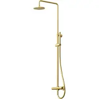 Steinberg Serie 100 Duschsystem mit Thermostat, Regenbrause rund, Handbrause, 10027212BG