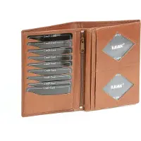LEAS Brieftasche Echt-Leder, Cognac Special Edition