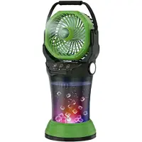 Zimilo 15000 mAh Ventilator mit Wassernebel, mit Griff, 2000 ml Wassertank, 4 Geschwindigkeiten, 90° Oszillation, RGB Nachtlicht, Grün
