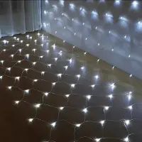 ROSNEK 3X2M LED Lichternetz Lichtervorhang Innen Party Garten Lichterkette Weihnachtsbeleuchtung, Weiß