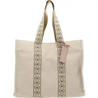 Coccinelle Never Without Bag Ribbon Handbag Canvas Fabric