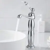 GreatDEshop2021 Waschtischarmatur Antikes Messing Retro Gebürsteter Wasserhahn Einhebel Mischbatterie Waschbeckenarmatur Spültischarmatur mit Schläuche Silber
