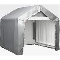 Markenlos Lagerzelt UV-beständig Industriezelt Zelthalle Zeltgarage Garagenzelt Weidezelt Foliengarage Unterstand Lagerhalle Grau 180x180cm