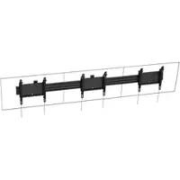 Vision mounting kit - for 3 flat panels - landscape - powder coated matte black - Max 120 kg - recommended for 43"
