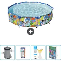 OEM Rundes Stahl-Pro-Schwimmbad - 305 x 66 cm - Dschungelpunkt - Beim Betrieb mit Pumpe - Filter - Schwimmbad-Betriebsanleitung