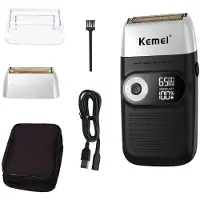 StarTech.com Elektrischer Herrenrasierer - KM-2026D1 - Wiederaufladbar - USB-C - Zwei-Klingen-System - Integrierter Trimmer - 45 Min Laufzeit - 2 Std Ladezeit - Silber