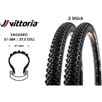 Vittoria 2 Stück 27.5 Zoll Saguaro Falt Reifen 27.5x2.0 Mountain Bike 51-584 schwarz