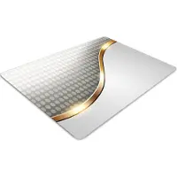 Decormat Stuhlunterlage Bürostuhlunterlage 120 cm x 90 cm Bodenmatte Bürostuhlunterlage - Schimmerndes Metall