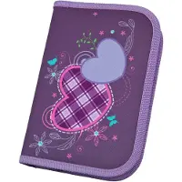 Undercover GmbH Federmappe Schüleretui gefüllt 50-teilig Hearts / Herzen Lila Violett