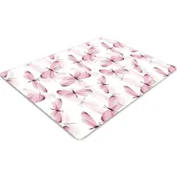 Decormat Stuhlunterlage Bürostuhlunterlage 120 cm x 90 cm Bodenmatte Bürostuhlunterlage - Rosa Libelle