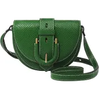 Fossil Leder Umhängetasche Harwell Small Flap Crossbody Green grün