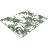 Decormat Stuhlunterlage Bürostuhlunterlage 120 cm x 90 cm Bodenmatte Bürostuhlunterlage - Tropische Palmen