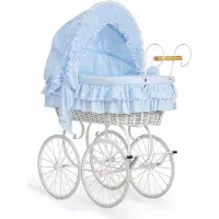 BellaFurn Retro-Korbbett Victoria – Babybett – verstellbare Kappe für Komfort