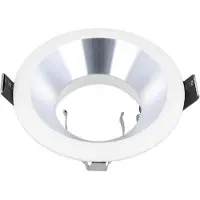 LED line Einbaustrahler GU10 Ø75mm Bohrloch Aluminium inkl. GU10 Fassung für LED Leuchmittel Weiß/Silber, Rund 5W Warmweiß