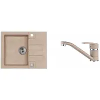 ALVEUS CZ Alveus Sets - Spüle-Set Rock 30 und Armatur Nina, beige SETA041