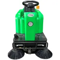 DeTec. Stahlwerk SW1250-e batteriebetriebene Aufsitzkehrmaschine Hallenreiniger inkl. Auffangwanne