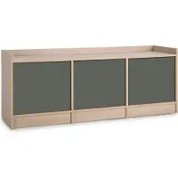 VS VENTA-STOCK Moskau TV-Element 3 Türen, Farbe Eiche/Grau, 139 cm (B) 40 cm (T) 54 cm (H)