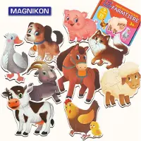 Magnikon Puzzles Farmtiere Ab 2 3 Jahre - Spielzeug Kinderpuzzle ab 3-5 Jahre - 9 Mein erstes Puzzle - 35 Große Teile Geschenk Für Junge Und Mädchen