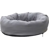 Aktiv Kat - Liegeebene mit Kuschelrand und Nano-Bezug Ø 45 cm - Hellgrau