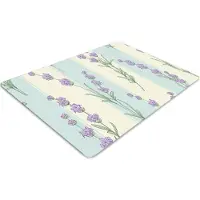 Decormat Stuhlunterlage Bürostuhlunterlage 120 cm x 90 cm Bodenmatte Bürostuhlunterlage - Lavendelblumen