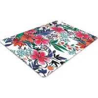 Decormat Stuhlunterlage Bürostuhlunterlage 120 cm x 90 cm Bodenmatte Bürostuhlunterlage - Bunte Vegetation