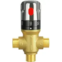 Fokelyi Thermostatisches Mischventil, 1/2 NPT-Mischventil, Wassertemperierventil, Temperaturregelventil, massives Messing