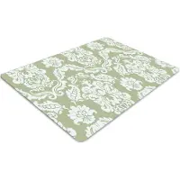 Decormat Stuhlunterlage Bürostuhlunterlage 120 cm x 90 cm Bodenmatte Bürostuhlunterlage - Grüne Verzierung