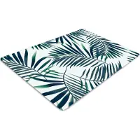 Decormat Stuhlunterlage Bürostuhlunterlage 120 cm x 90 cm Bodenmatte Bürostuhlunterlage - Grüne Blätter